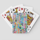 Search for blocks playing cards Abstract