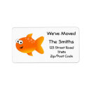 Search for goldfish return address labels Orange