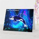 Search for killer whales cards Blue
