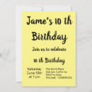 Search for black and yellow birthday invitations Simple