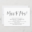 Search for miss to mrs invitations Black and white