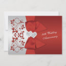 Search for red silver 25th anniversary invitations 25 years