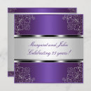 Search for purple anniversary invitations Silver