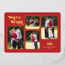 Search for red christmas cards Gold foil