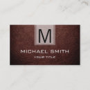 Recherche de texture en cuir cartes visite Monogramme