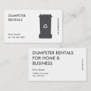Search for waste management business cards Dumpster rental