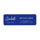 Search for blue graduation return address labels Celebration