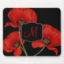 Search for red poppies mousepads Illustration