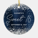 Search for navy blue and silver ornaments For her