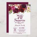 Recherche de burgundy floral birthday invitations Rouge
