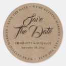 Search for save the date kraft stickers Rustic