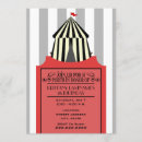 Search for red black and white birthday invitations Stripes