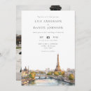 Search for paris destination wedding invitations Watercolor