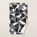 Search for black and white christmas bath towels Geometric pattern
