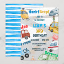 Recherche de transportration invitations À l'anniversaire du camion