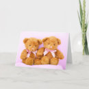 Recherche de nounours baby shower fille invitations Jumeaux