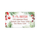 Search for pine and berries return address labels Wreath