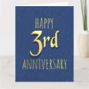 Search for happy third anniversary cards Blue