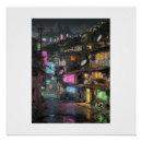 Search for cyberpunk posters Dystopian city