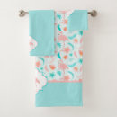 Search for pink flamingo bath towels Teal