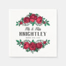 Search for red rose napkins White