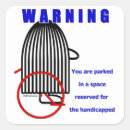 Search for handicap stickers Warning