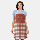 Search for red check gingham aprons Vintage