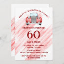 Recherche de voiture rouge invitations Aquarelle