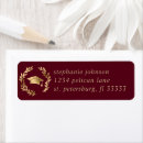 Search for maroon and gold return address labels Graduate