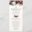 Search for burgundy wedding programs Marsala