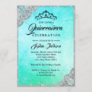 Search for teal blue quinceanera invitations Glitter