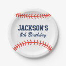 Search for baseball baby shower plates Red