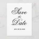Search for black and white save the dates postcards Typography