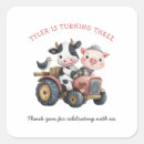 Search for farm animals birthday party stickers Pig