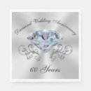 Search for 60th anniversary wedding napkins Diamond