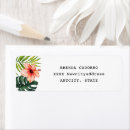 Search for hibiscus return address labels Bridal shower