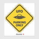 Search for alien warning stickers Funny