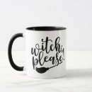 Search for funny witch mugs Black and white