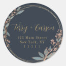 Search for floral round return address labels Watercolor