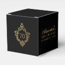 Search for 70th birthday favour boxes Black and gold