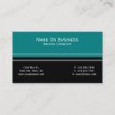 Search for black and teal business cards Consultant