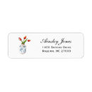 Search for tulips return address labels Elegant