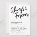 Search for always and forever wedding invitations Black and white