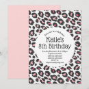 Search for cheetah print birthday invitations Girl