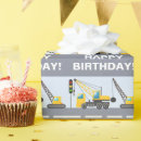 Search for digger truck wrapping paper Cute