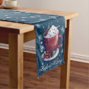 Search for blue christmas table runners White snowflakes