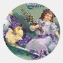 Recherche de poussin de pâques autocollants Vintage
