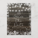 Search for winter wedding save the dates Rustic