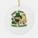 Search for pug ornaments Green