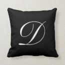 Search for letter d pillows Black and white